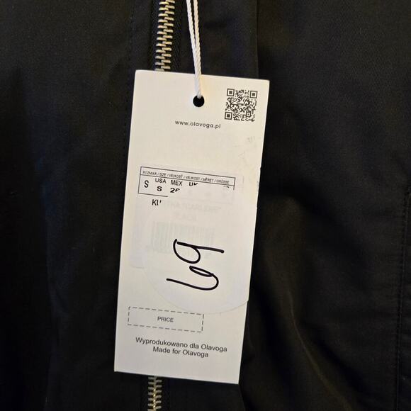 Women's Black Bomber Jacket - Picture 5 of 16